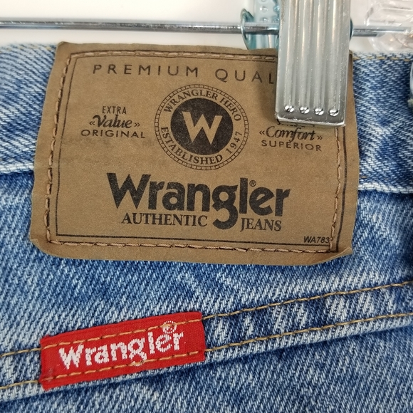 Wrangler Regular U Shape Blue Jeans 34 X 34 - Picture 6 of 12